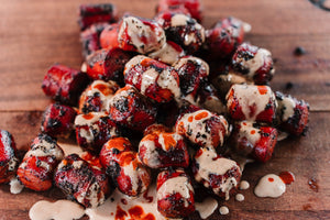 Smoked and Griddled Hot Dog Bites