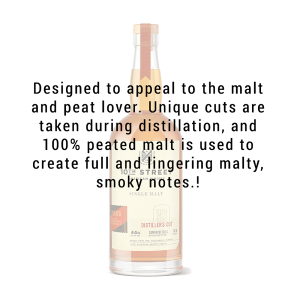 10th Street Distillers Cut Single Malt Peated Whiskey 750mL