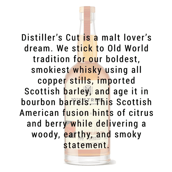 10th Street Single Malt Peated Whiskey 750mL