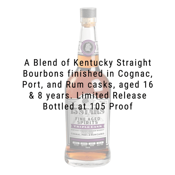 15 Stars Triple Cask Kentucky Straight Bourbon Whiskey 750mL