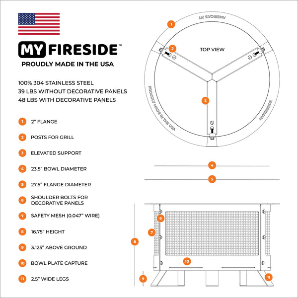 MYFIRESIDE FIRE PIT 24 - BIG GUY [FAVORITES]