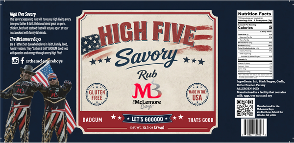 McLemore Boys High Five Savory Rub