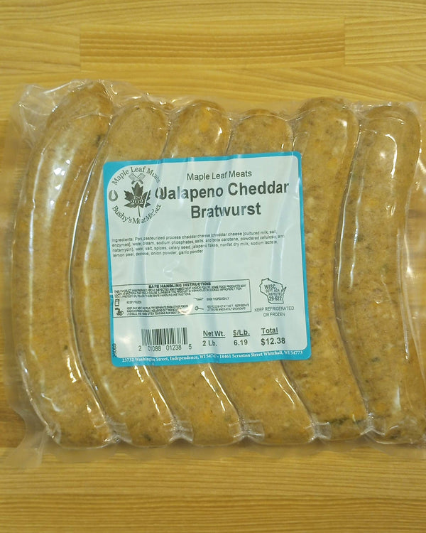 Jalapeno and Cheddar Bratwurst