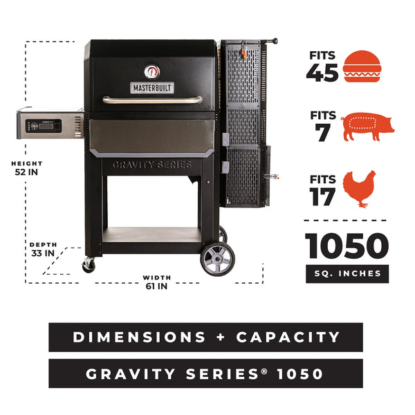 Gravity Series® 1050 Digital Charcoal Grill + Smoker