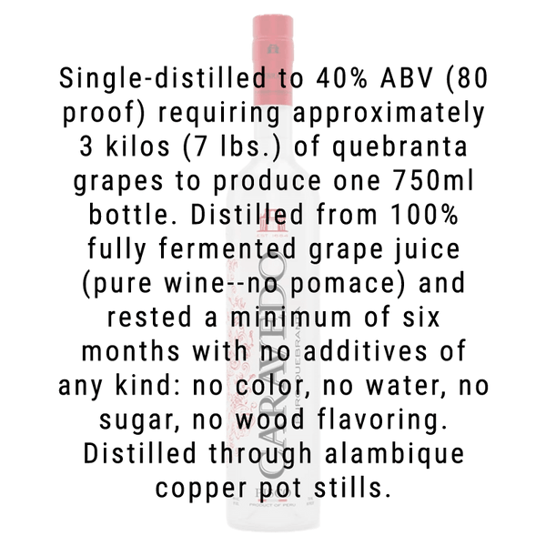 Caravedo Quebranta Pisco 750mL