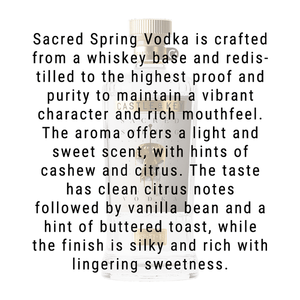 Castle & Key Sacred Spring Vodka 750ml
