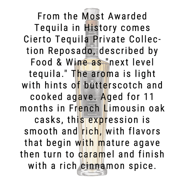 Cierto Tequila Private Collection Reposado 750mL