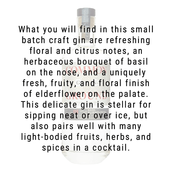 Common Ground Basil & Elderflower Gin 750ml