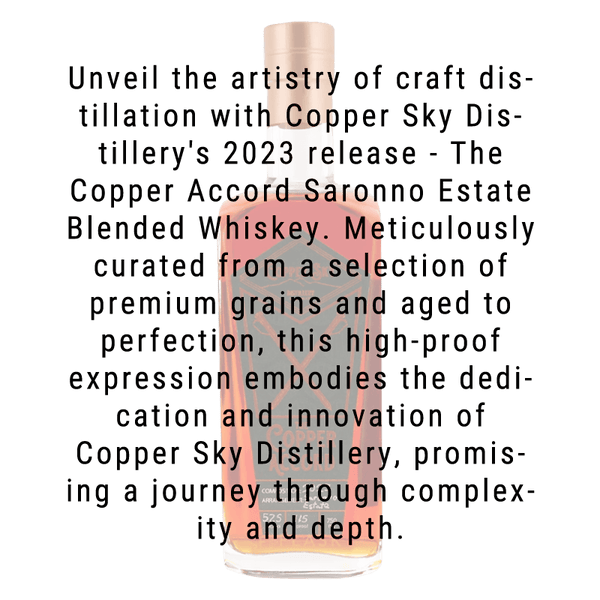 Copper Sky Copper Accord Saronno Estate Blended Whiskey 750mL
