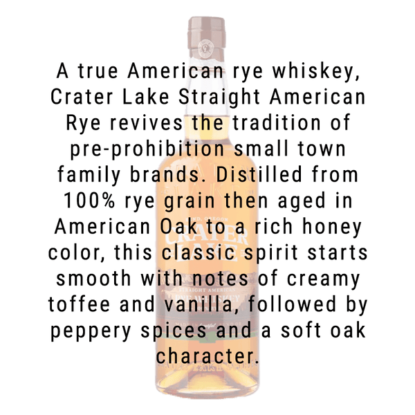 Crater Lake Straight American Rye Whiskey 750mL