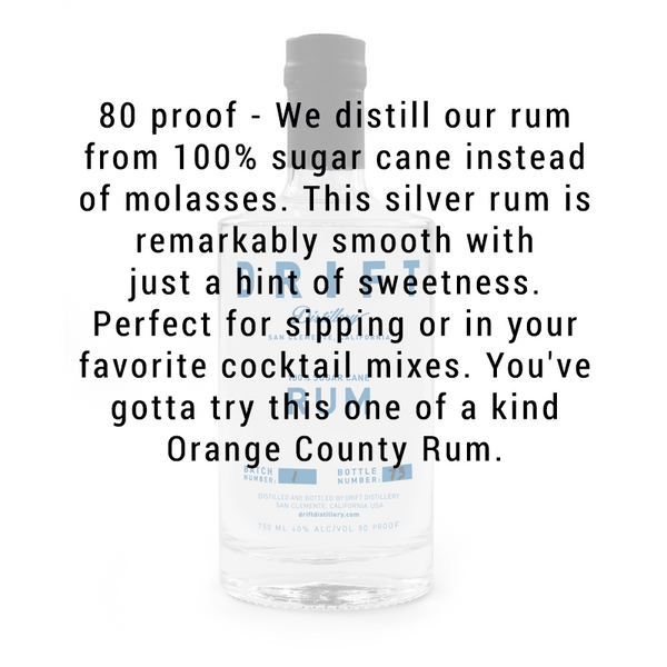 Drift Distillery Rum 750mL