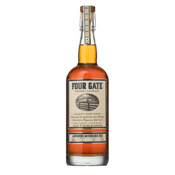 Four Gate Majestic Wood Series Japanese Mizunara Oak Kentucky Straight Bourbon Whiskey 750mL