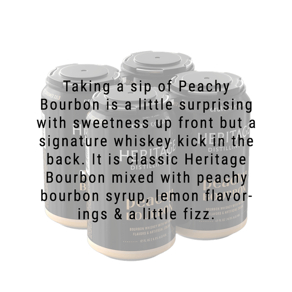 Heritage Distilling Peachy Bourbon 4 Pack 12.oz