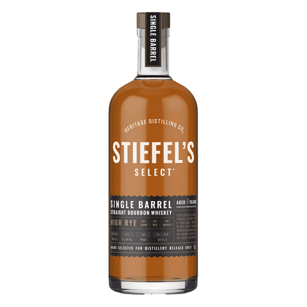Heritage Distilling Stiefel's Select Single Barrel: High Rye Bourbon 750mL