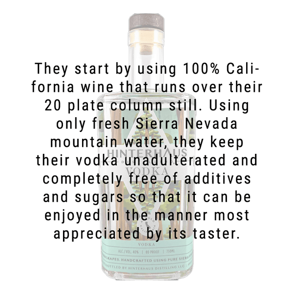 Hinterhaus Distilling North Grove Vodka 750mL