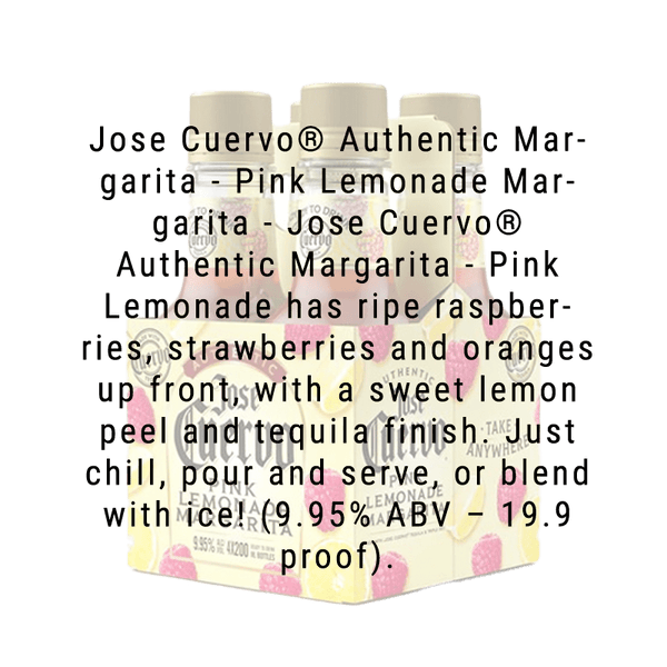 Jose Cuervo Authentic Pink Lemonade Margarita 200mL 4 Pack