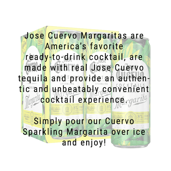 Jose Cuervo Authentic Sparkling Margarita 355mL 4 Pack