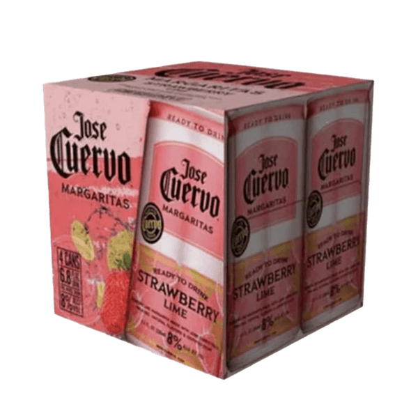 Jose Cuervo Authentic Sparkling Strawberry Margarita 200mL 4 Pack