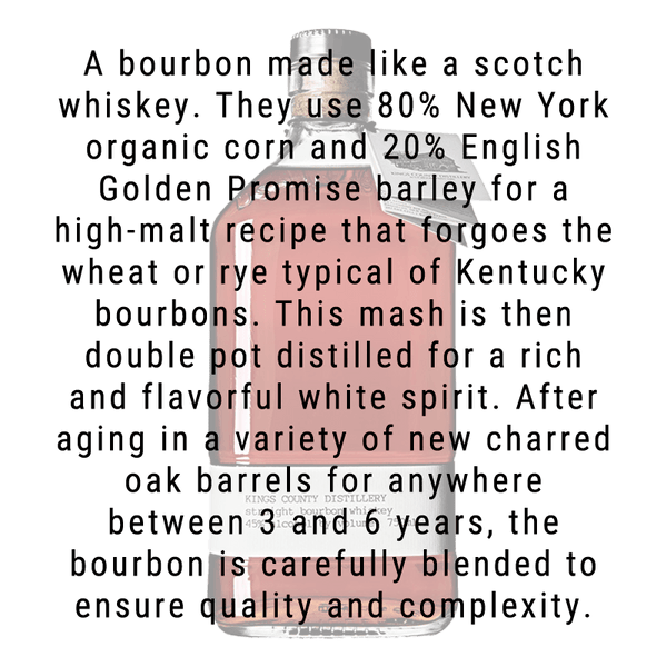 Kings County Distillery Straight Bourbon Whiskey 750mL