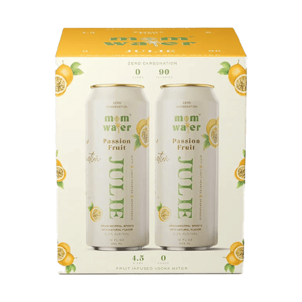 Mom Water Julie - Passion Fruit Cocktail 12.oz 4 Pack