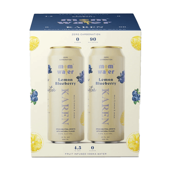 Mom Water Karen - Lemon Blueberry Cocktail 12.oz 4 Pack