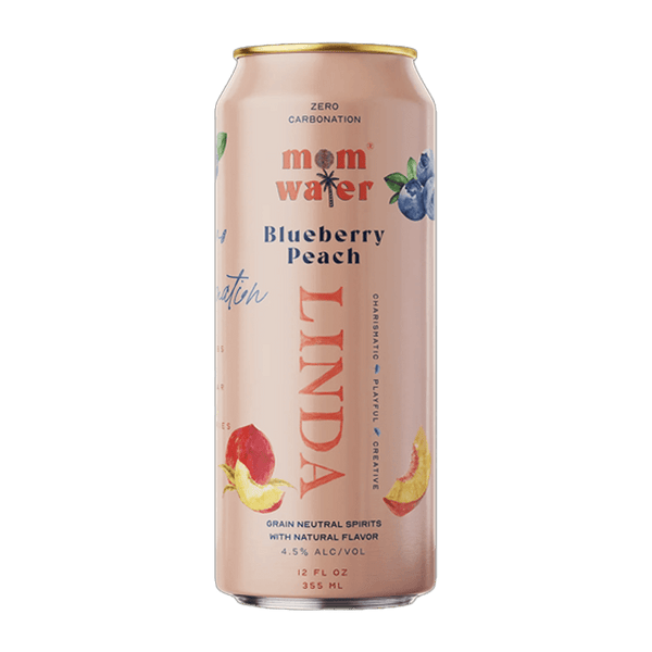 Mom Water Linda - Blueberry Peach Cocktail 12.oz 4 Pack