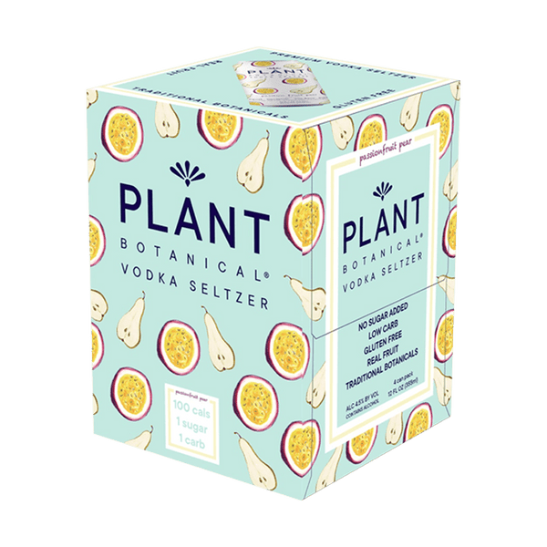 Plant Botanical Vodka Seltzer Passionfruit Pear 12.oz 4 pack