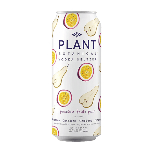 Plant Botanical Vodka Seltzer Passionfruit Pear 12.oz 4 pack