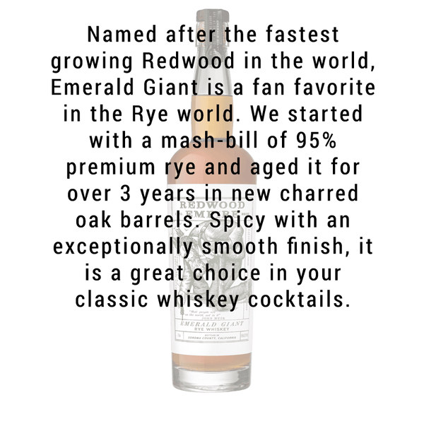 Redwood Empire Emerald Giant Rye Whiskey 750mL