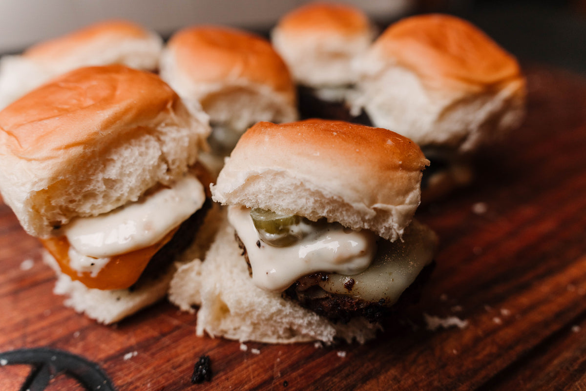 Griddled Smashed Mini Cheeseburger Sliders – The McLemore Boys