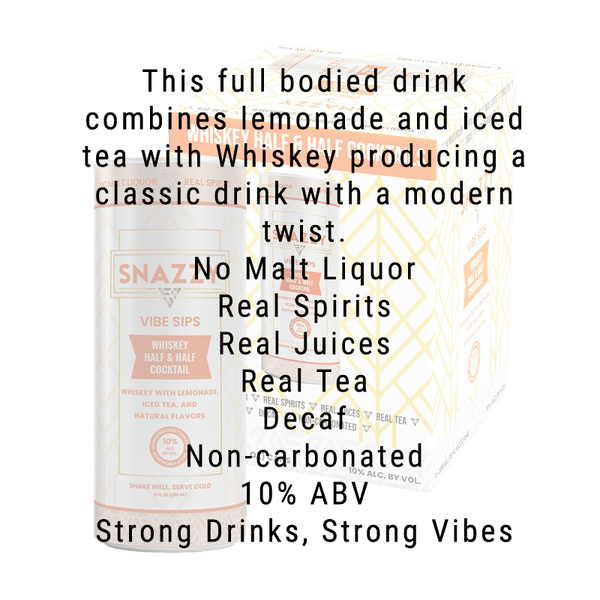Snazzy Whiskey Half & Half Cocktail 4 Pack
