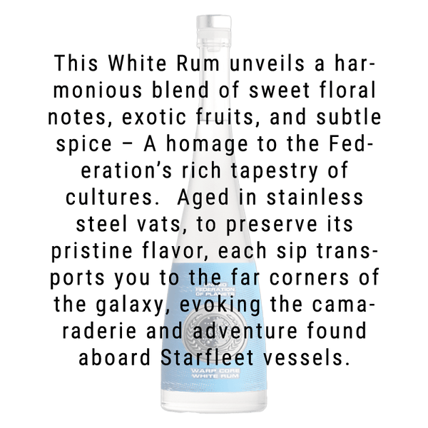 Star Trek Warp Core White Rum 750mL