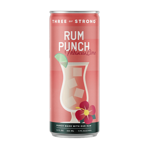 Three of Strong Spirits Hibiscus Lime 4 pack 12.oz