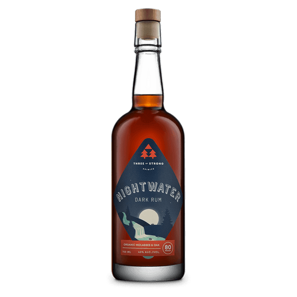 Three of Strong Spirits Nightwater Dark Rum 750mL