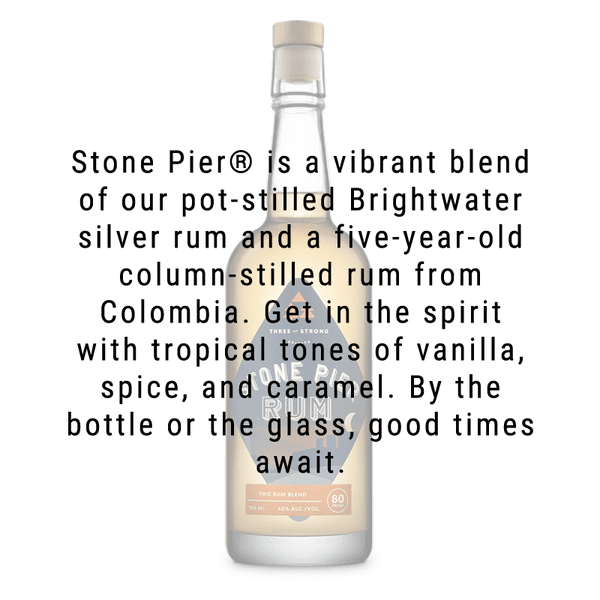 Three of Strong Spirits Stone Pier Rum 750mL