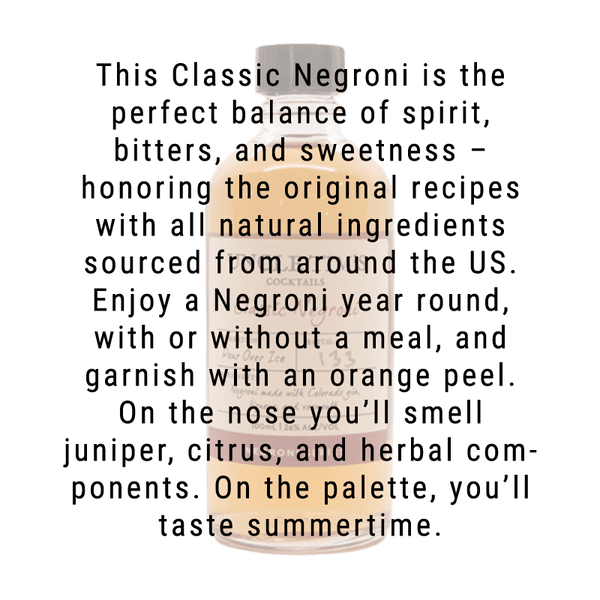 Uncle Tim's Cocktails Classic Negroni 100mL