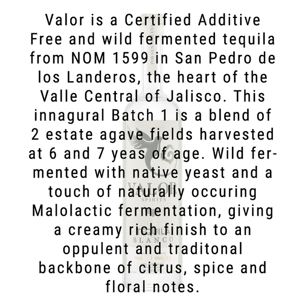 Valor Spirits Blanco Tequila 750mL
