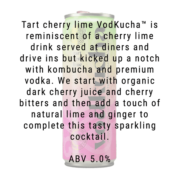Vodkucha Tart Cherry Lime Cocktail 355ml 4 Pack