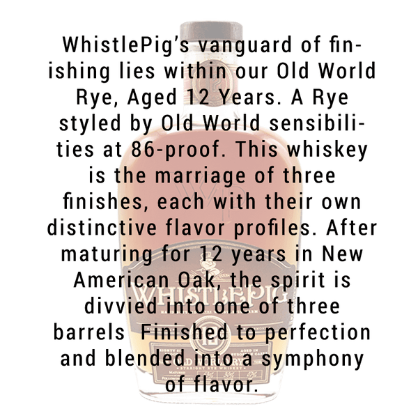 Whistlepig 12 Year Old World Rye Whiskey 750mL